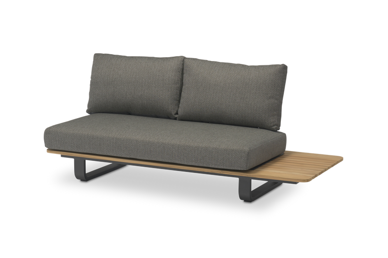 STAY Natural Double loungebank - Dark grey / green rope