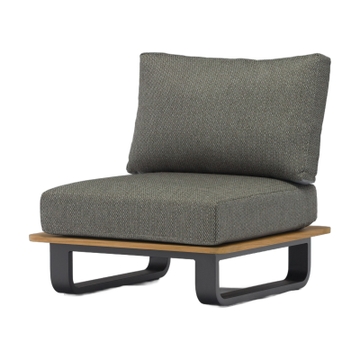 STAY Natural Single loungestoel - Dark grey / green rope