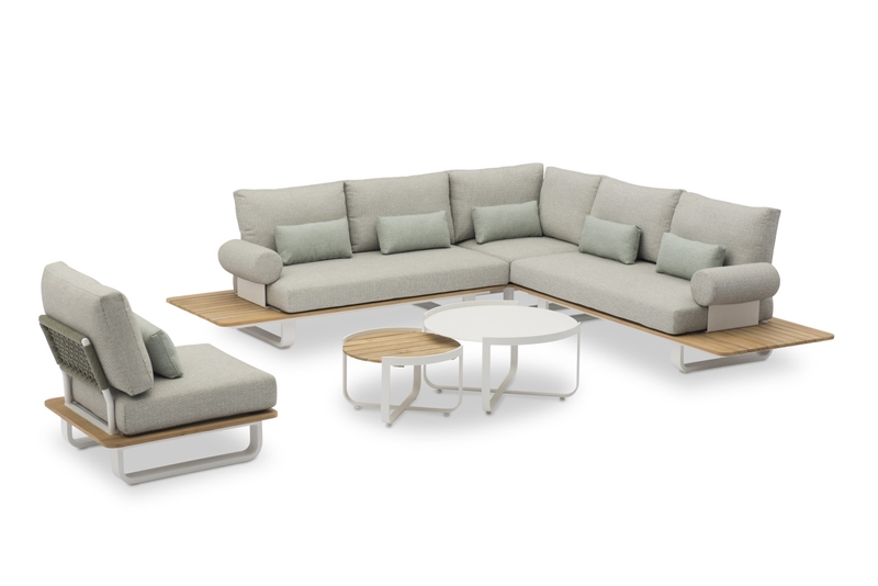 STAY Natural Single loungestoel - White / light grey