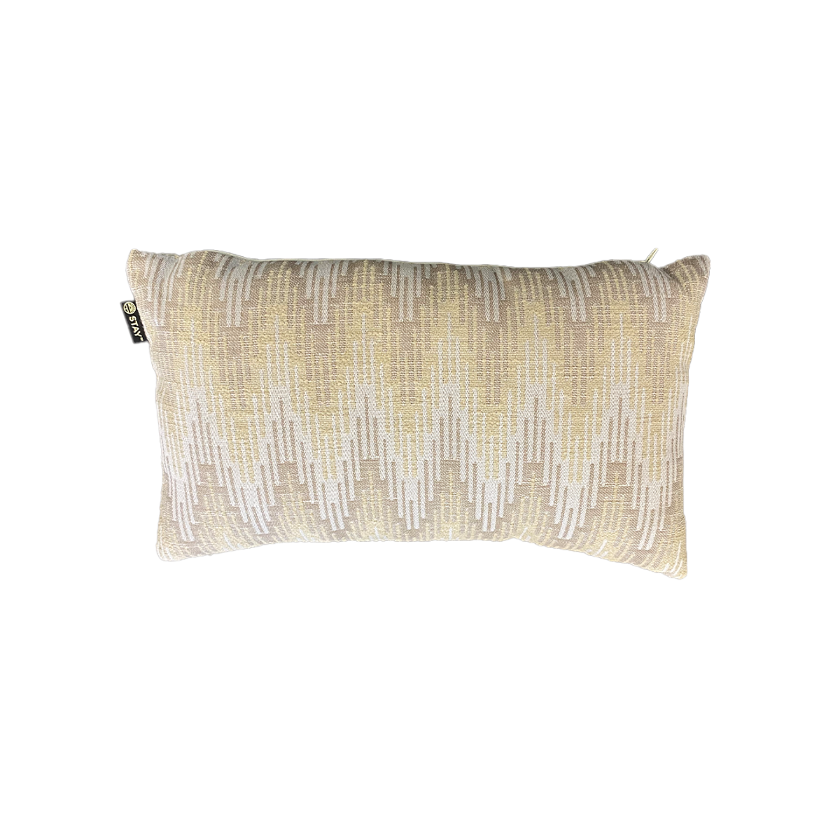 STAY decoratie tuinkussen 50x30 cm - Zigzag pintail natural