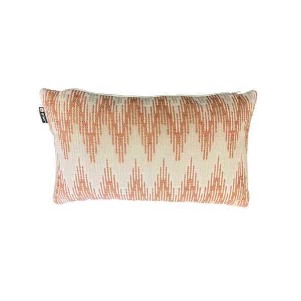 STAY decoratie tuinkussen 50x30 cm - Zigzag pintail rust