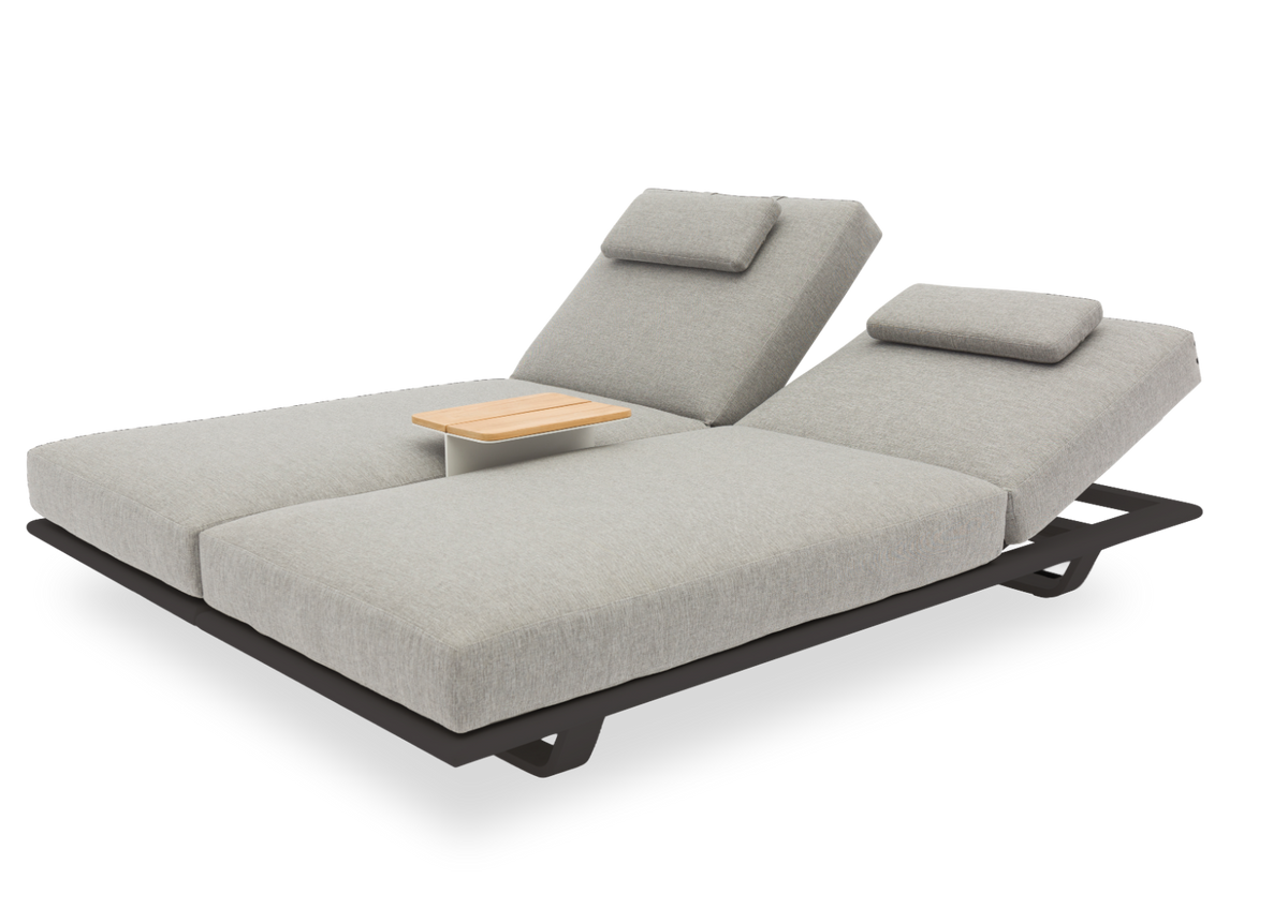 STAY Flex double ligbed - Ash grey / charcoal frame