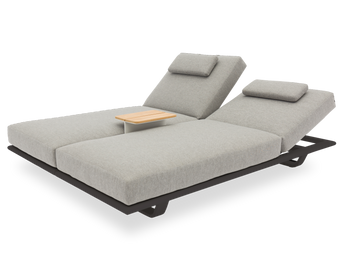 STAY Flex double ligbed - Ash grey / charcoal frame