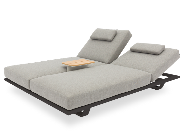 STAY Flex double ligbed - Ash grey / charcoal frame