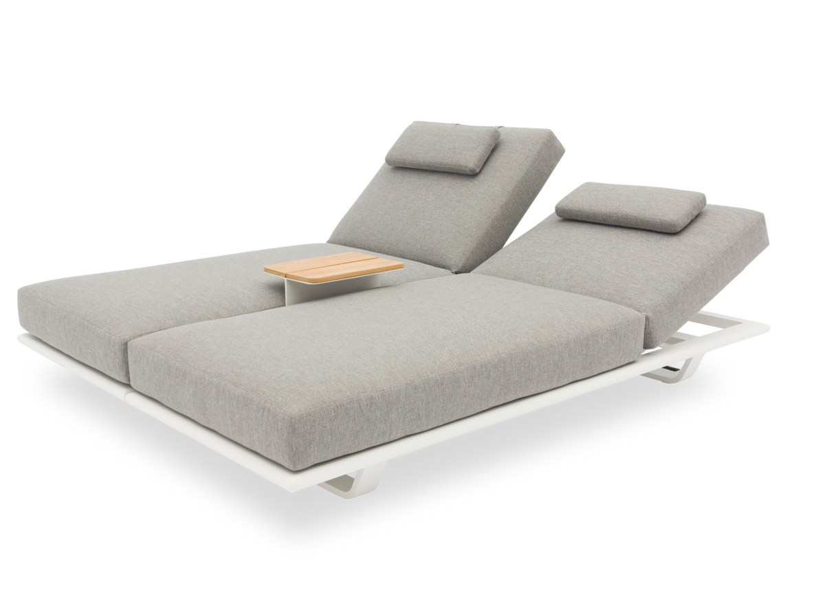 STAY Flex double ligbed - Ash grey / white frame