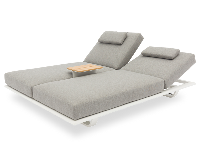 STAY Flex double ligbed - Ash grey / white frame