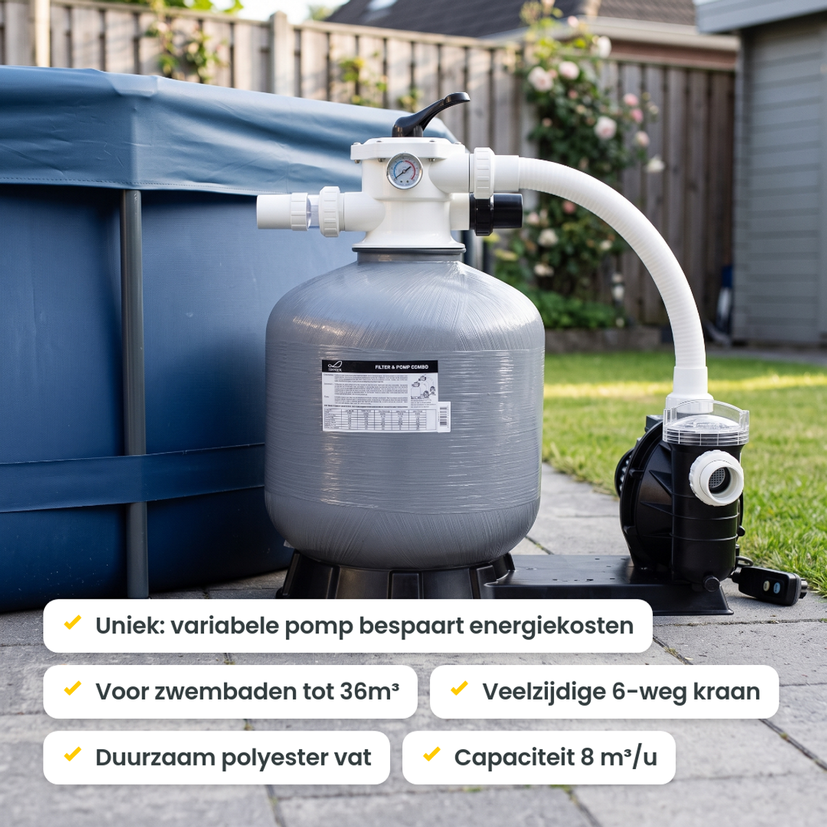 W'eau MFV-17 variabele zandfilterset - 8 m³/u