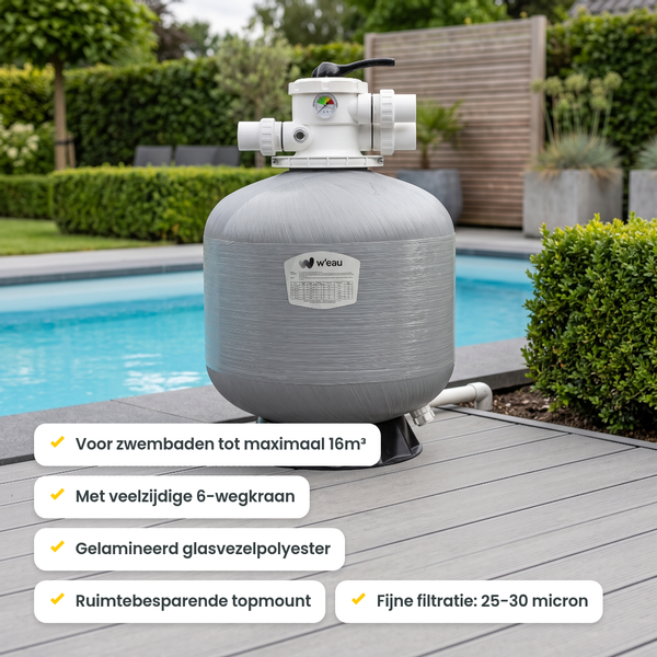 W'eau V-350 glasvezelversterkt topmount zandfilter 4m³