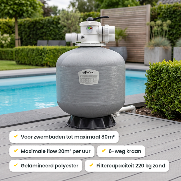 W'eau V-700 glasvezelversterkt topmount zandfilter 20m³