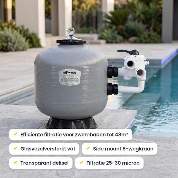 W'eau S-500 glasvezelversterkt sidemount zandfilter 12m³