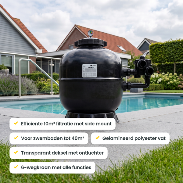 W'eau SMG-500 polyester side mount zandfilter 10m³