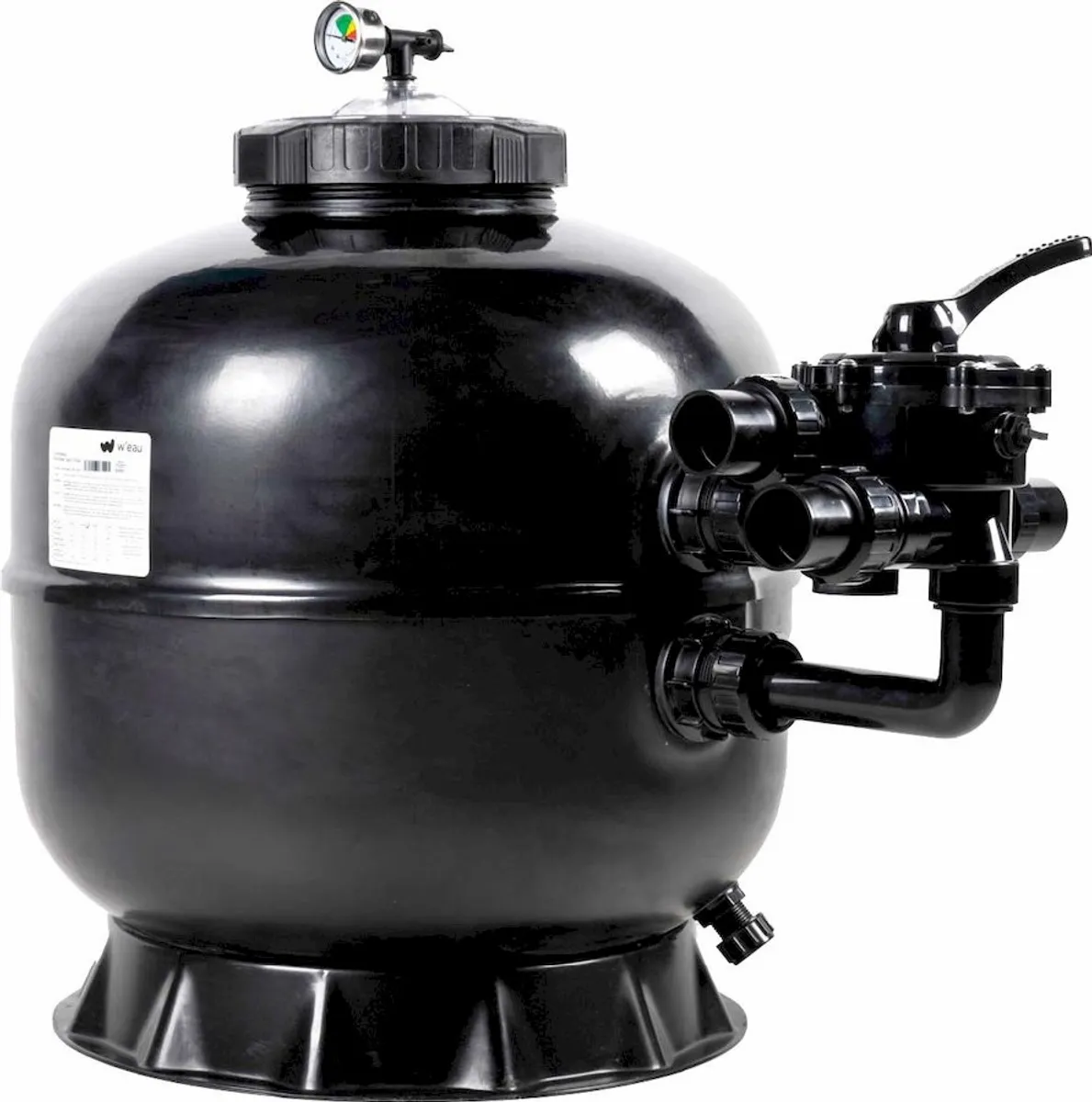 W'eau SPO-750 polyester side mount zandfilter - 22m³/u - zijkant