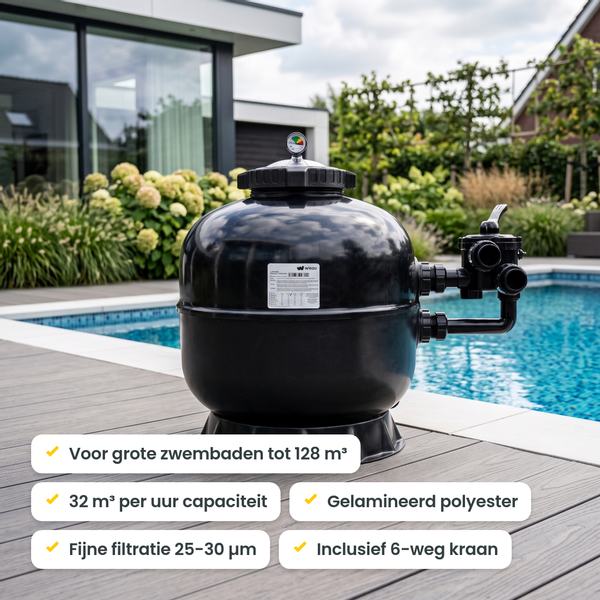 W'eau SMG-900 polyester side mount zandfilter 32m³