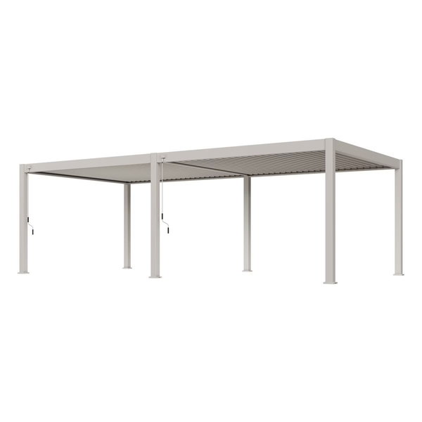 Orion Premium vrijstaand lamellen overkapping 400x800 cm handmatig - Zand