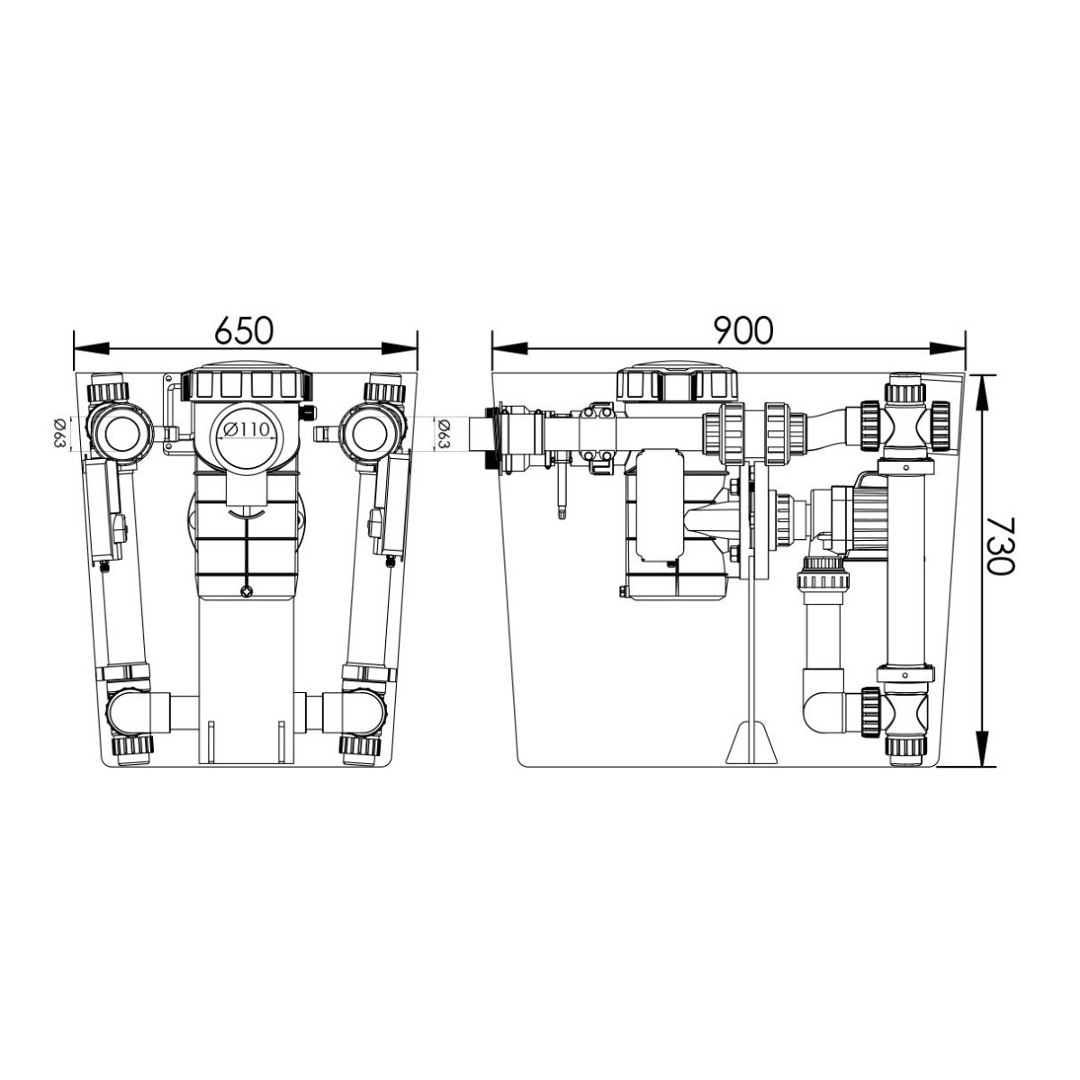 AquaForte Plug & Play filterput - zwemvijvers tot 75m³
