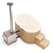 Houtgestookte hottub Extern - ovaal - 2 personen - Wit

