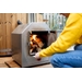 Houtgestookte hottub Extern - 4-6 personen - Grijs - Kachel