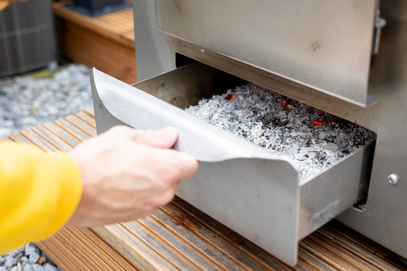 Houtgestookte hottub Extern - 4-6 personen - Grijs - Kachel