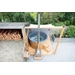 Houtgestookte hottub Extern - 4-6 personen - Grijs
