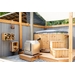 Houtgestookte hottub Extern - 4-6 personen - Grijs
