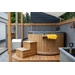 Houtgestookte hottub Extern - 4-6 personen - Grijs