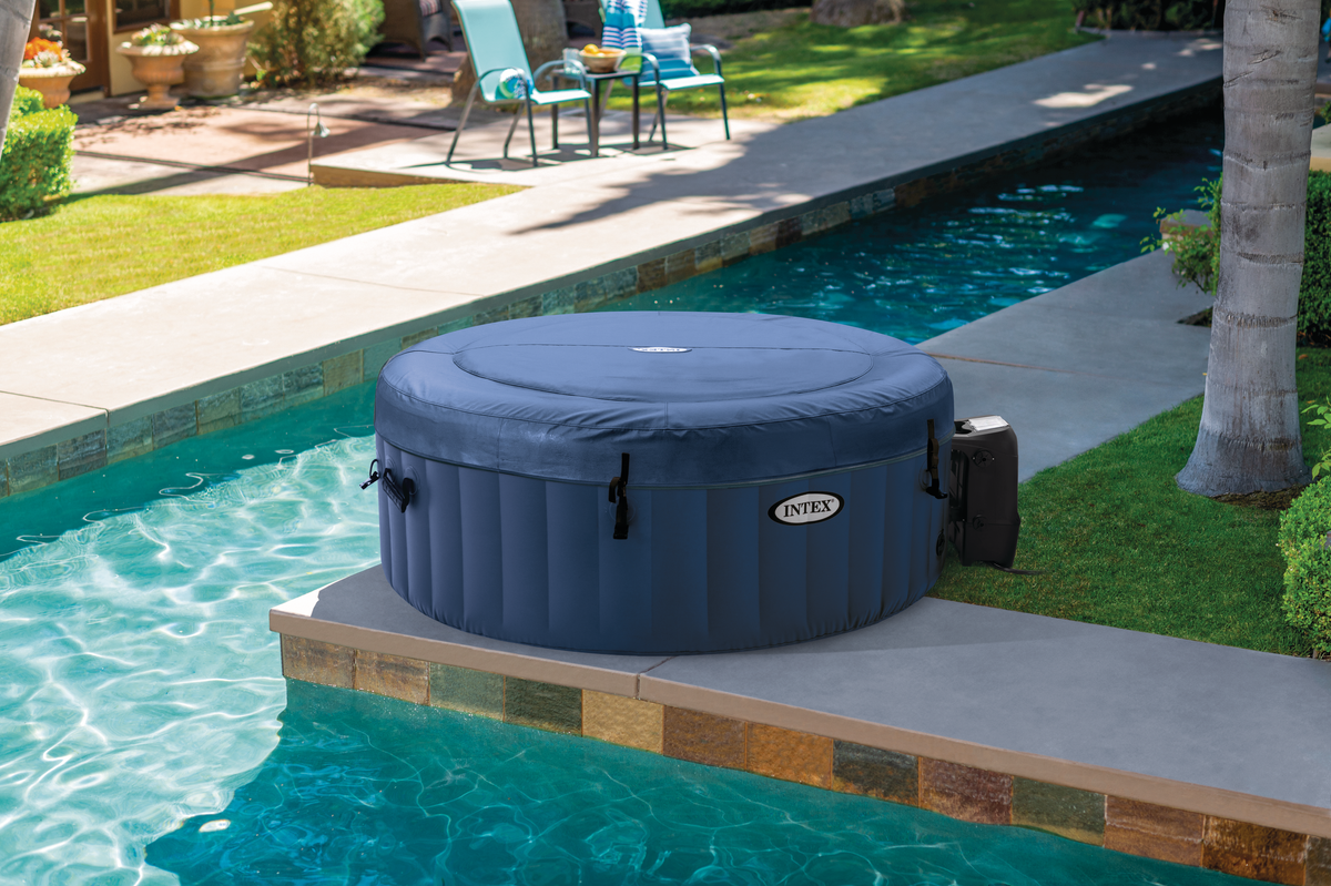 Intex Pure Spa Bubble massage blauw opblaasbare spa - 4 persoons