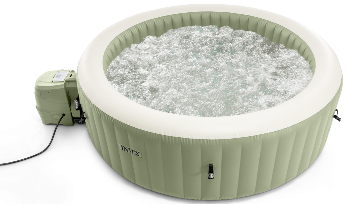 Intex Pure Spa Bubble massage Olive Green opblaasbare spa - 8 persoons