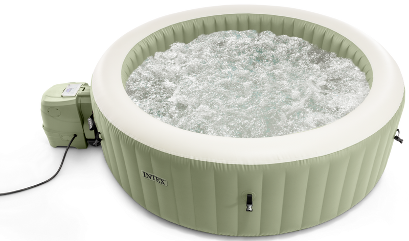 Intex Pure Spa Bubble massage Olive Green opblaasbare spa - 8 persoons