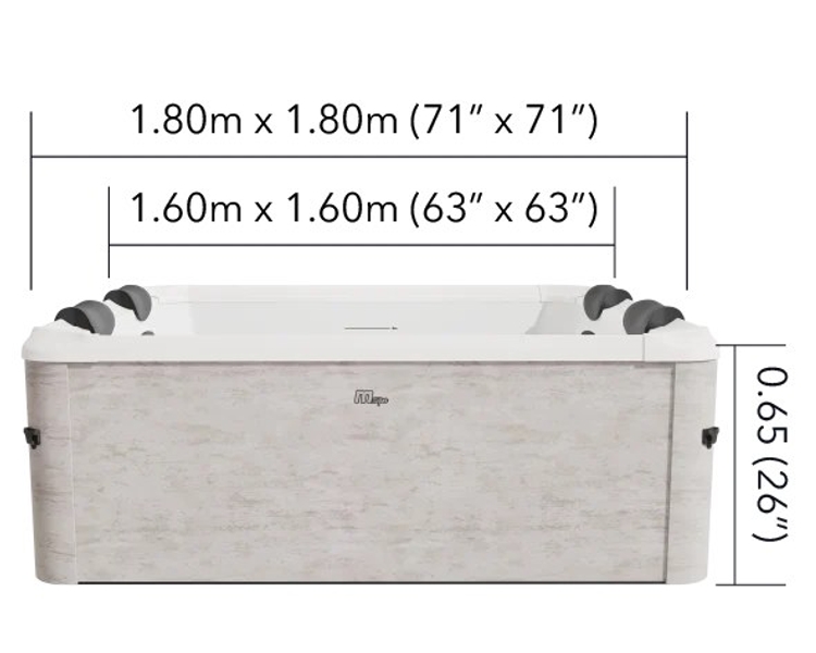 MSpa Lithos Aero frame spa - 6 persoons