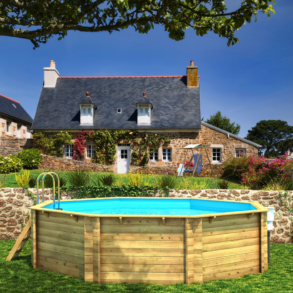 Tropic Octo 505 houten zwembad (hoogte 1,20)