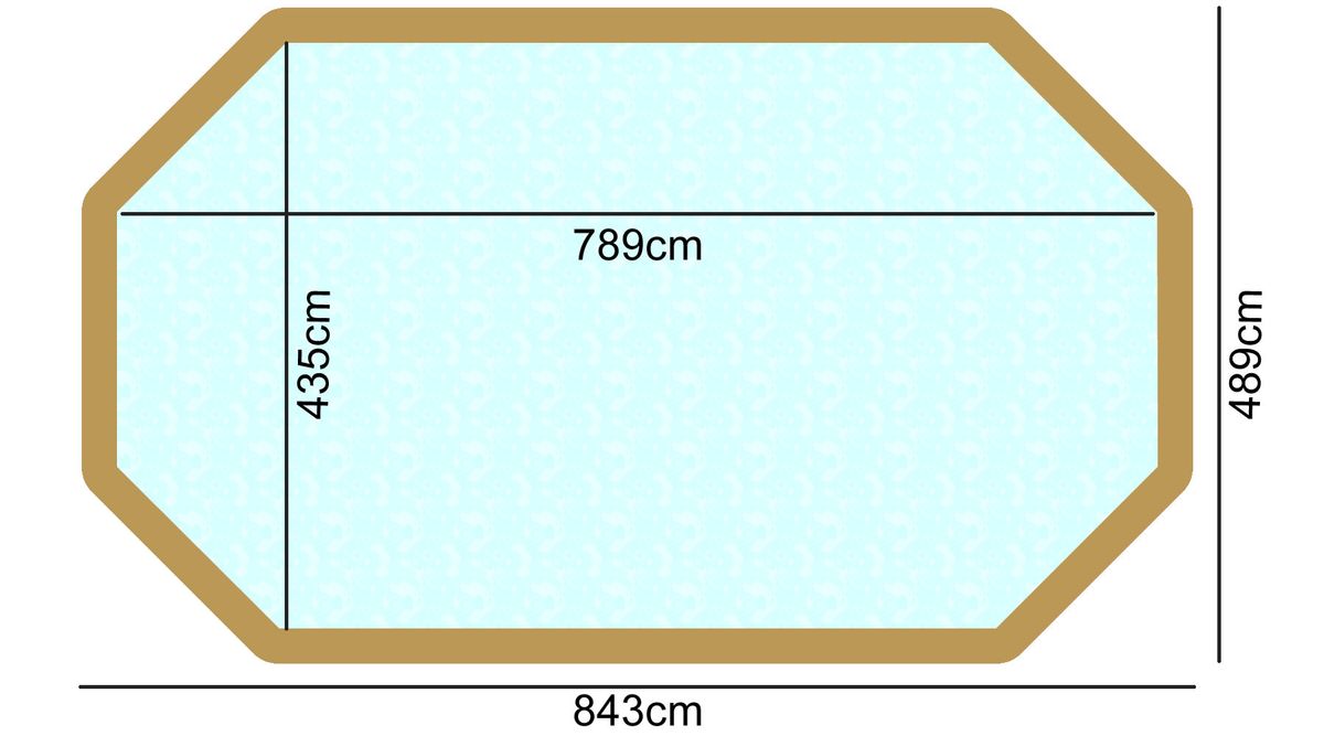 Weva Octo+ 840 houten zwembad (hoogte 1,46)