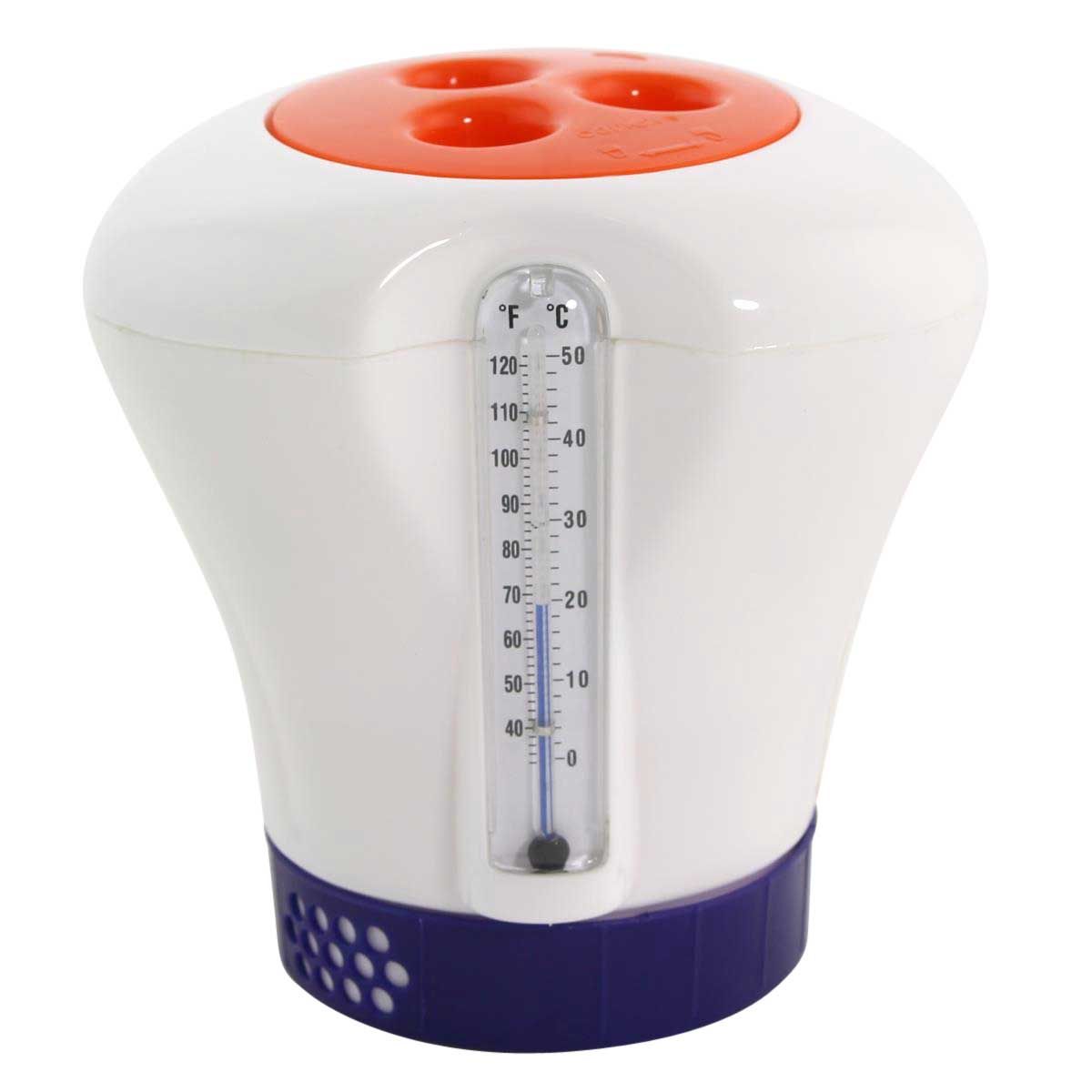 Regelbare chloordispenser met thermometer