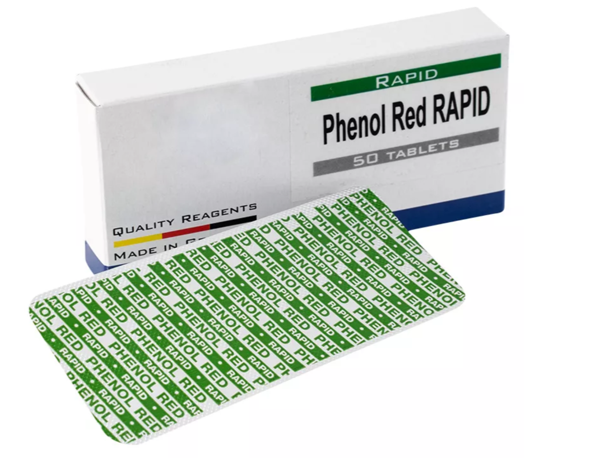 Phenol Red pH tabletten voor manuele tester - 100 stuks