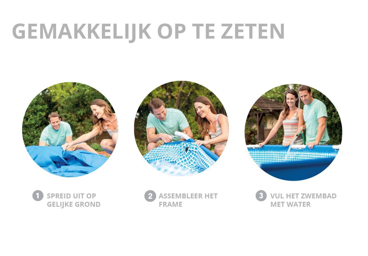 Intex Metal Frame Pool - 457 x 122 cm - met filterpomp en accessoires