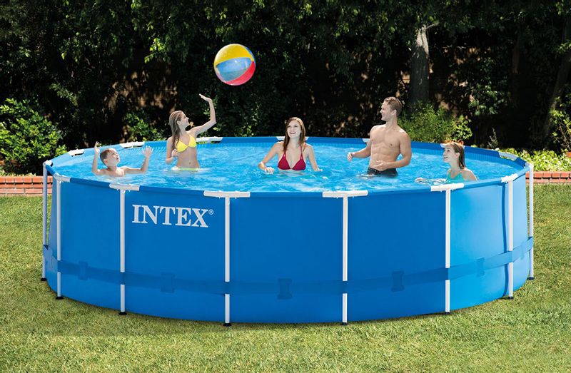 Intex Metal Frame Pool - 457 x 122 cm - met filterpomp en accessoires