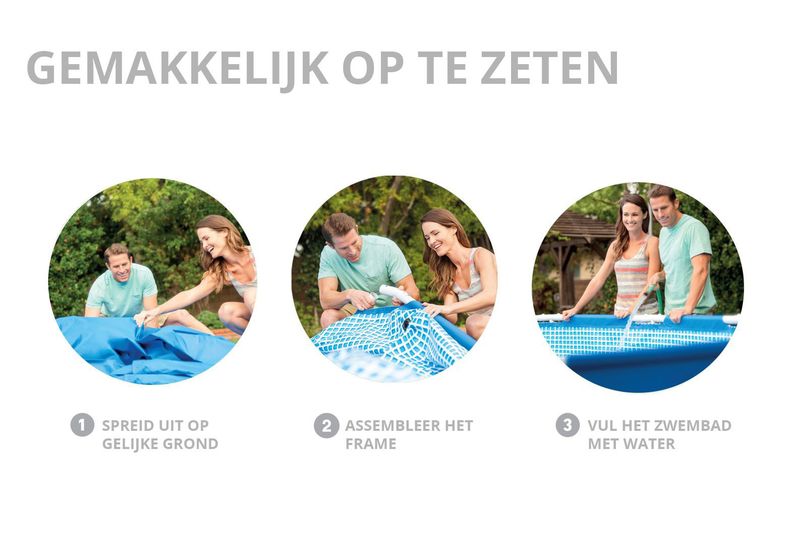 Intex Metal Frame Pool - 457 x 122 cm - met filterpomp en accessoires