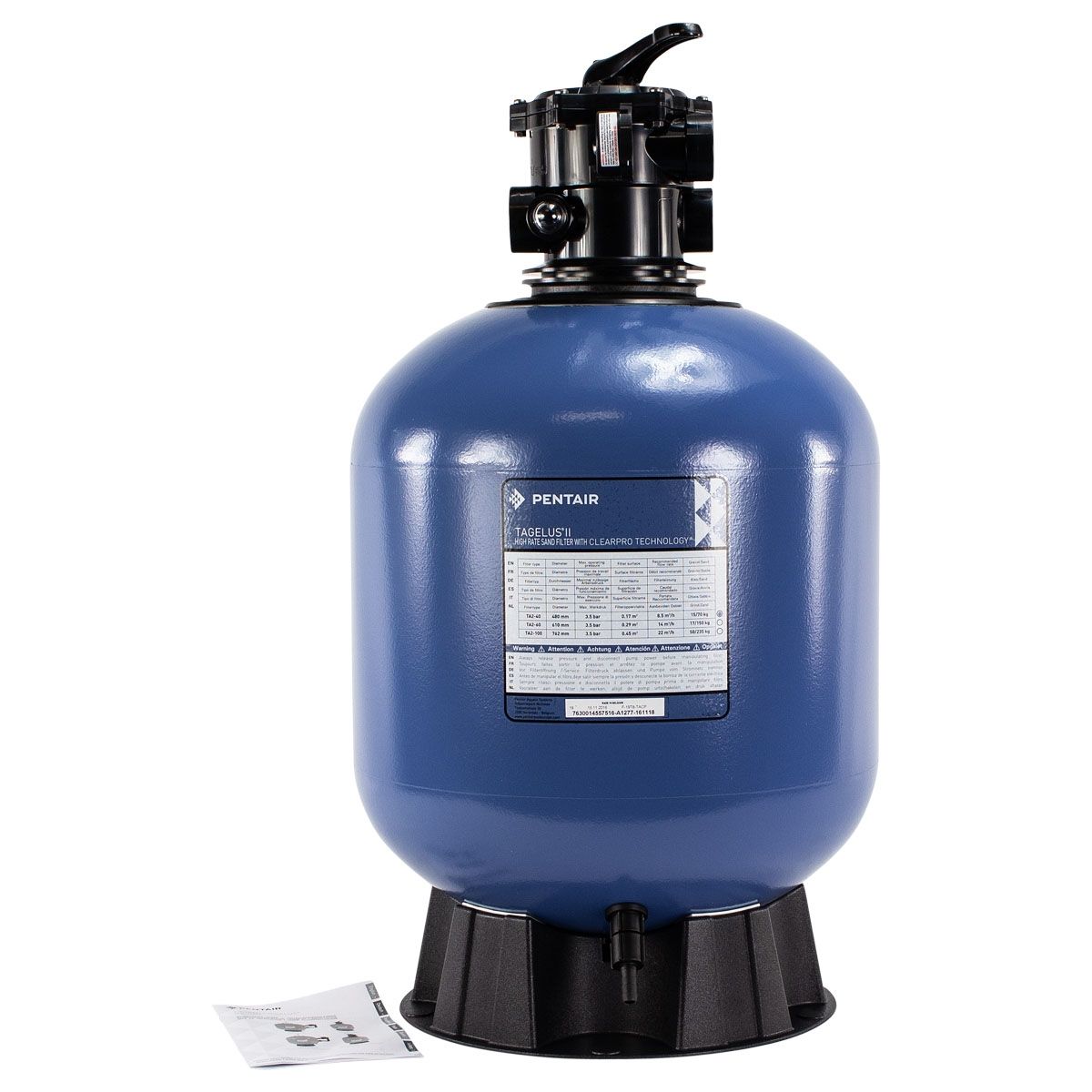 Pentair Tagelus II top mount zandfilter 14m³ 