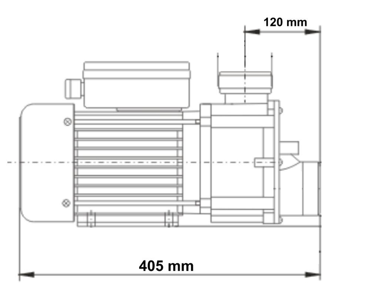 LX JA200 Spa Massagepomp 2 PK - 1 speed
