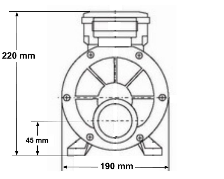 LX TDA200 Spa Massagepomp 2 PK - 1 speed
