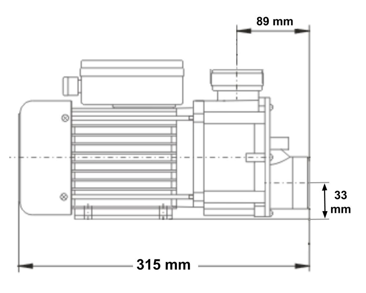 LX JA35 Spa Circulatiepomp 0,33 PK
