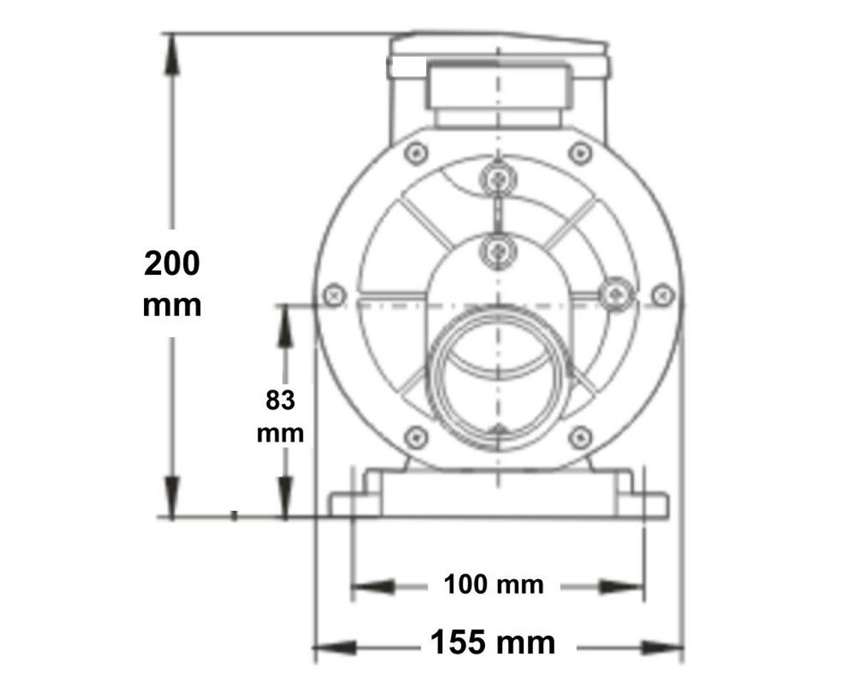 LX TDA50 Spa Circulatiepomp 0,5 PK
