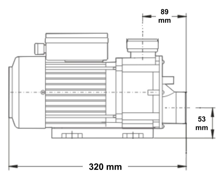 LX TDA50 Spa Circulatiepomp 0,5 PK
