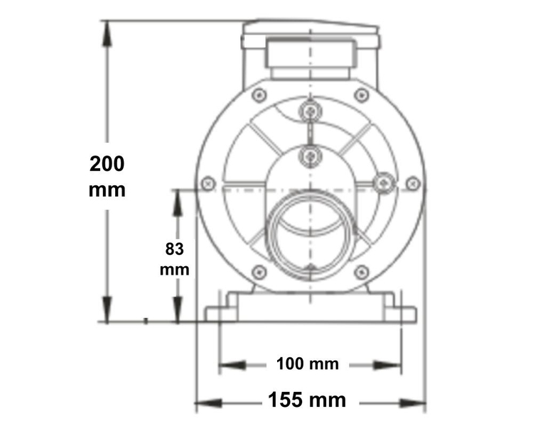LX TDA50 Spa Circulatiepomp 0,5 PK
