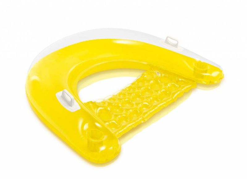 Intex Sit 'N Float opblaasbare zwemband geel (152 cm)