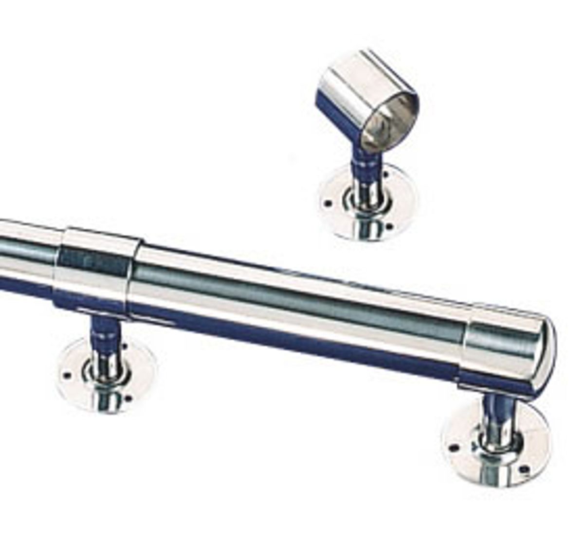 Gesloten steun t.b.v zwembadleuning buis (RVS 316)