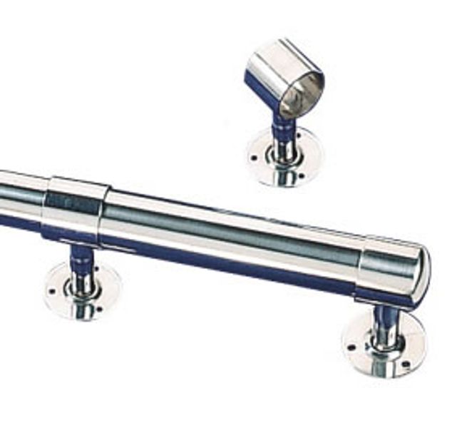 Gesloten steun t.b.v zwembadleuning buis (RVS 316)