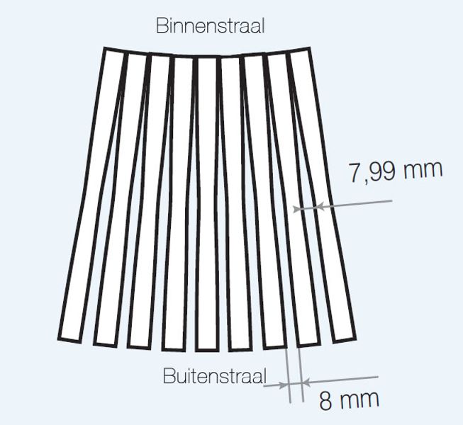Zwembadrooster (gootrooster) - 245 mm wit (dikte 24 mm)