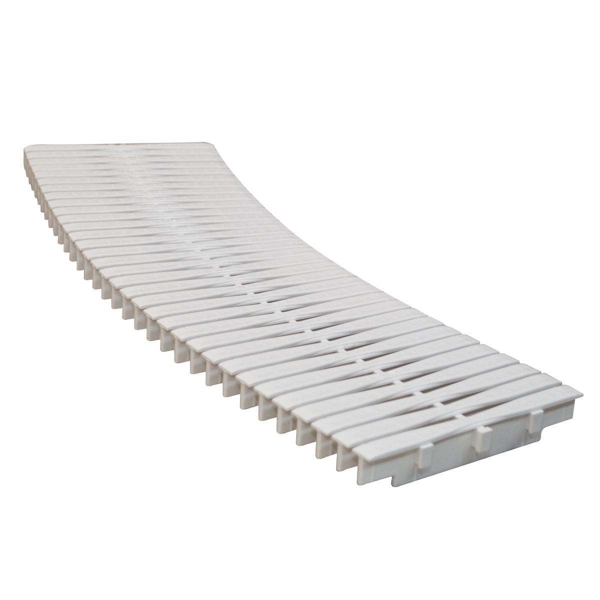 Zwembadrooster (gootrooster) - 245 mm wit (dikte 34 mm)