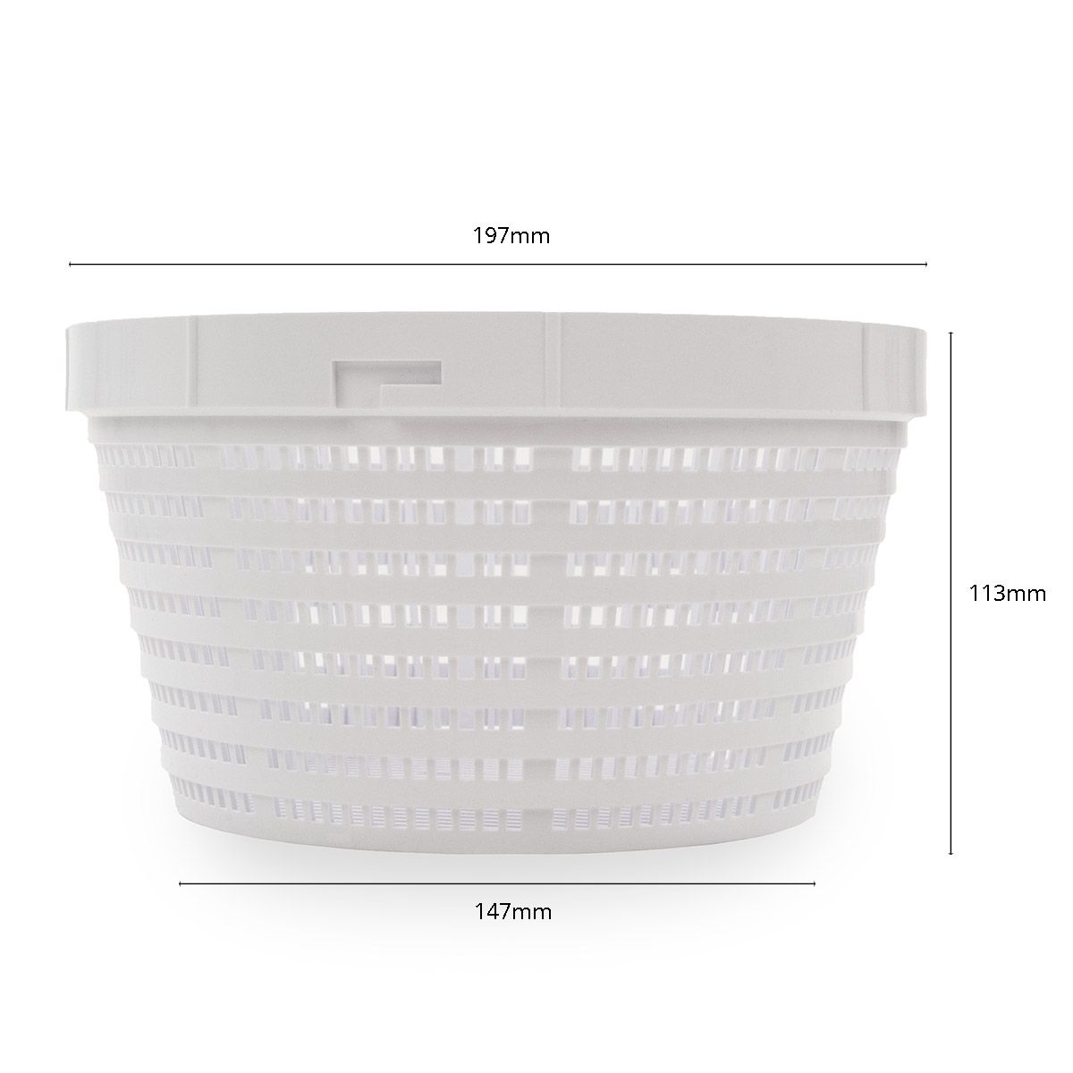 Skimmermandje Weltico incl afmetingen