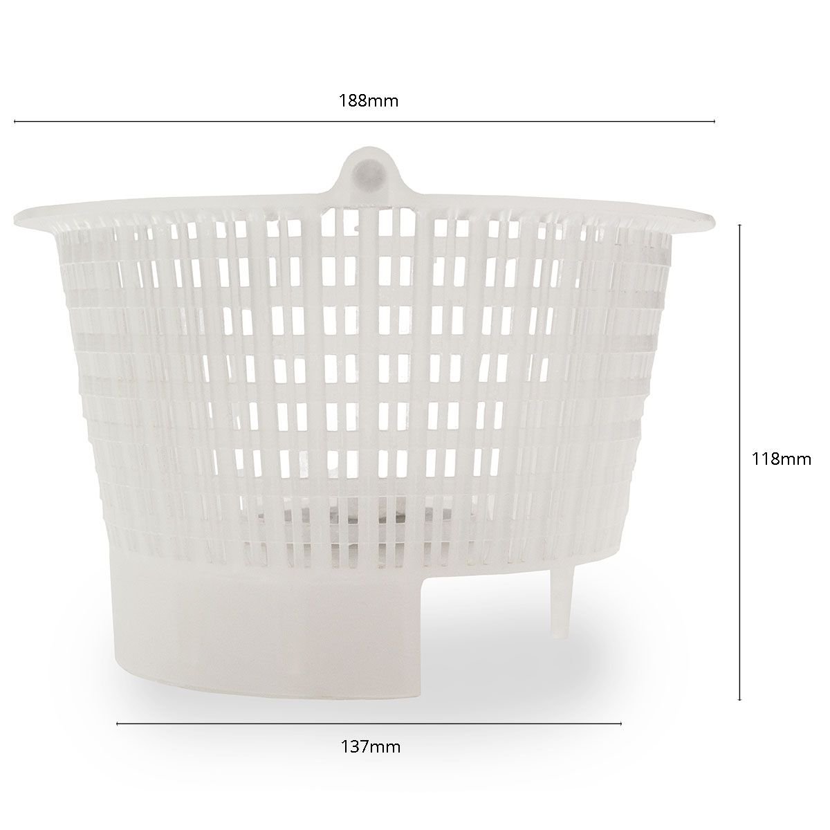 Skimmermandje Pentair incl afmetingen